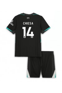 Fotbalové Dres Liverpool Federico Chiesa #14 Dětské Venkovní Oblečení 2024-25 Krátký Rukáv (+ trenýrky)